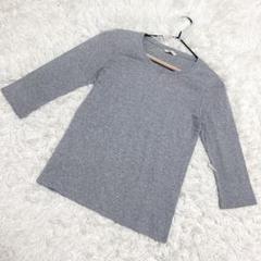 UNIQLO✨良品　エクストラファインコットン　tシャツ 七分袖　グレー（M）