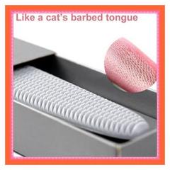 大人気! 猫の舌マッサージ櫛★ 洗える キャットグルーミングブラシ 灰色