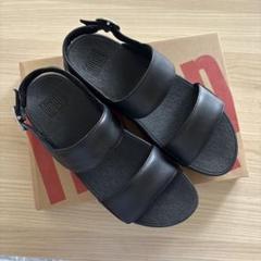 新品未使用fitflop 厚底サンダルus8 25cm定番ブラックLULUレザー 新品未使用fitflop 厚底サンダルus8 25cm定番ブラックLULUレザー