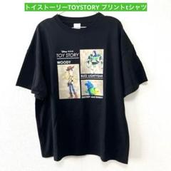 トイストーリーTOYSTORY プリントtシャツ ブラック、Mサイズ