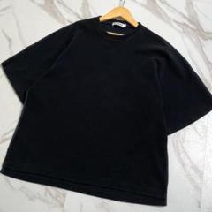 美品✨️ジルサンダー ワッフルカットソー 半袖Tシャツ 濃紺 クルーネック M