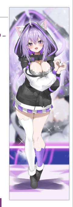 タペストリー　猫又おかゆ 神岡ちろる先生描き下ろし お家にお邪魔します…!等身大タペストリー 「バーチャルYouTuber ホロライブ 猫又おかゆ 誕生日記念2021」 猫又おかゆ 誕生日記念2021 神岡ちろる先生描き下ろし「お家にお