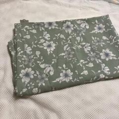 新品　花柄　フラワー　布地　生地　はぎれ　ミント　シフォン　ポリエステル