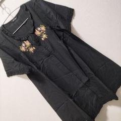 【ほぼ新品】ピンクハウスPINKHOUSE◆フラワー刺繍半袖チュニックブラウス