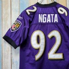 516☆リーボック☆NFL☆アメフトゲームシャツ☆ボルチモアレイブンズ☆