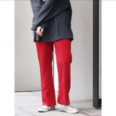 ungrid アングリット センタープレスフレアパンツ レッド