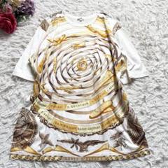 美品■エルメス REVES D`ESPACE 夢の空間 半袖Tシャツ XL