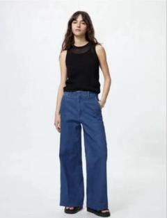 UNIQLO ワイドパンツ XSサイズ ワイドトラウザージーンズのサムネイル