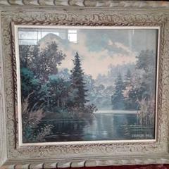 油絵　象　大型　80x60 cm 油絵 象 大型 80x60 cm