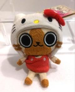 アイルー x ハローキティ モンハン コラボ ぬいぐるみ ストラップ 10cm アイルー x ハローキティ モンハン コラボ ぬいぐるみ