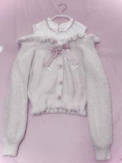 [No.423] LIZLISA*ピンクバックリボンチャームニット No.423] LIZLISA*ピンクバックリボンチャームニット