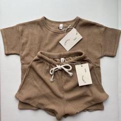 【新品未使用】organic zoo waffle シャツ ハーフパンツ