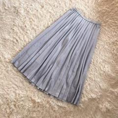未使用級『UNIQLO』ユニクロ　プリーツスカート　ロング丈　裏地有り(M)
