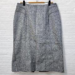 イネド カシミヤ混 ひざ丈 スカート 3L 美品 大きい 日本製 フォーマル