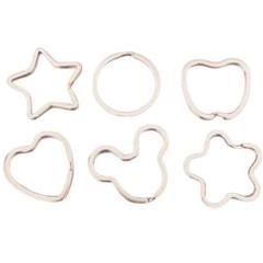 ❣️6個セット❣️キーホルダー キーリング キーチェーン 軽量 シンプル カラビ