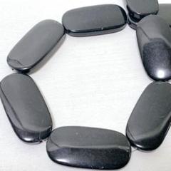 bh1003/SALE！天然石◇ブラックオニキス　1連