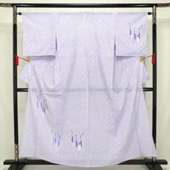 ゆりのはな 未使用品 夏の付下げ 絽 薄紫色系 洗える着物 ポリ