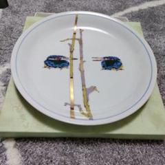 りんごちゃん　武腰潤作　色絵　川蝉図　皿　飾皿　時代箱　V　7478A りんごちゃん様専用 武腰潤作 色絵 川蝉図 皿 飾皿 時代箱