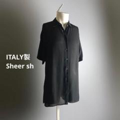イタリア製 00s 90s シアー シャツ ヨーロッパ トップス ヴィンテージ