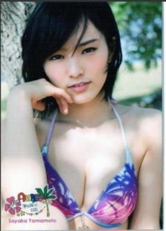 山本彩 生写真 スクールカレンダー 2014-2015 特典 水着 駿河屋 -<中古>山本彩/バストアップ・水着/スクールカレンダー