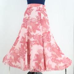 美品 日本製 社交ダンス衣装】ピンク Chacott スカート 紫 軽い