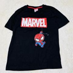 marvel マーベル　スパイダーマンちびキャラ　半袖TシャツMサイズ ブラック