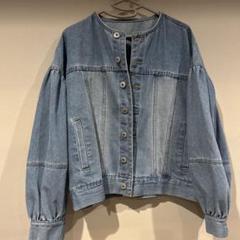 coca ライトブルー デニムジャケット ボタン付き