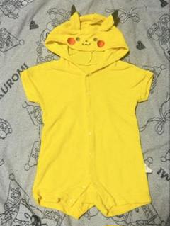 新品未使用⭐︎ピカチュウロンパース(70〜80cm) ピカチュウ フード付きロンパース 70~80cm - メルカリ