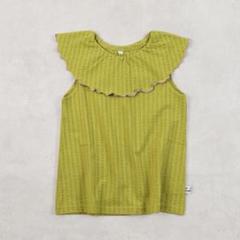 マーキーズニットサッカーフリルカラーノースリーブカットソー