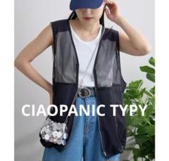 CIAOPANIC TYPY 切替フィッシングベスト　ブラック　ベスト　セール