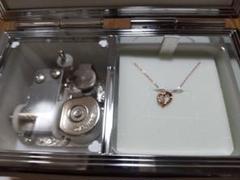 ★新品・未使用★4°Cネックレス　オルゴール付 4°C ネックレス オルゴール付き 美女と野獣 ピンクゴールド