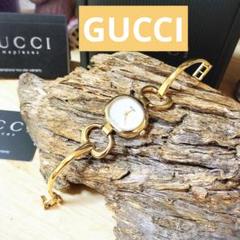 美品、ゴールドデザイン、ジェルフェイス、GUCCI、バングルウォッチ、時計、箱付 美品、ゴールドデザイン、ジェルフェイス、GUCCI、バングル