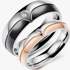 A26 ペアリング 結婚指輪 チタン ゴールド レディース メンズ カップル