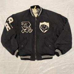 激レア】ROZZO PULCINO スタジャン 袖切り替え レザー ラム 牛革