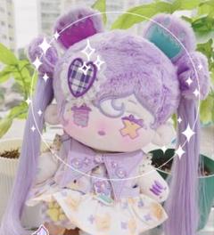 7#616 20cmぬい服(無属性) ハンドメイド サックス×WH 98ba50d37d4d07d6c9ac7b9ca7c16b
