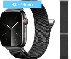 Apple Watch ベルト ステンレス 42-44mm 黒 アップルウォッチ