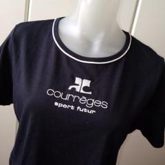★Courrèges★クレージュ★ ロゴTシャツ★ black★