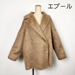 定価19万　保管カバー付　エブール モヘアリバー ミドルシャギーコート　ブラウン 定価19万 保管カバー付 エブール モヘアリバー ミドルシャギー