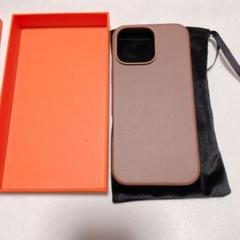 iPhone 16 Pro Max用 茶色　ハードケース　シンプル　上品