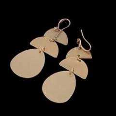 プレート アクセサリー コンサバ 韓国風 ゴールド レディース 【再入荷】ピアス