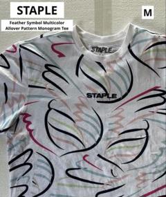【3,900円⇨最終SALE】ステイプル マルチフェザー総柄Tee ホワイト Mのサムネイル