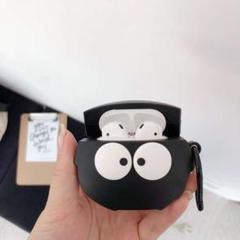 Airpods 1/2 まっくろ 保護ケース カバー エアーポッズ