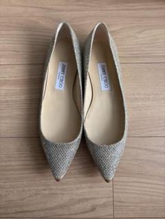 JIMMY CHOO ダスティグリッター パンプス　未使用‼️ Platinum Ice ダスティグリッター・ポインテッド トゥ パンプス