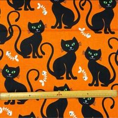 マイケルミラー 黒猫 猫柄 ハギレ ラスト一枚