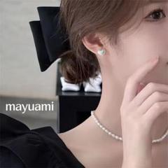 mayuami ハート型パール風ピアス