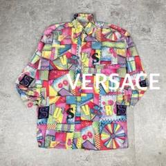 レビュー高評価アイテム特集｜ファッション通販 VERSACE ヴェルサス ヴェルサーチ 総柄 シルク 柄シャツ 32/46 トップス