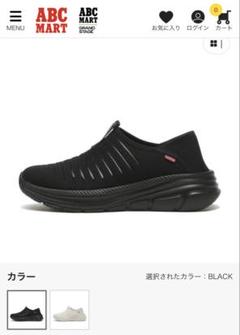 スリッポンシューズ レディース　BLACK 23センチ スリップイン