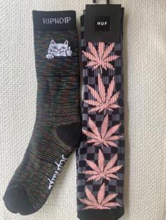 人気リップンディップとハプRIPNDIP&HUFのハイソックス25〜28cm2足のサムネイル