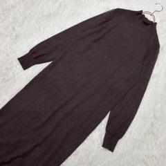 BASEMENT online ロングニット ダークブラウン フリー オシャレ