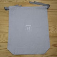 Nオーガニック 巾着 グレー